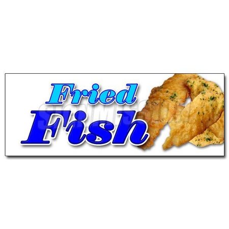 SIGNMISSION Safety Sign, 24 in Height, Vinyl, 9 in Length, Fried Fish D-24 Fried Fish